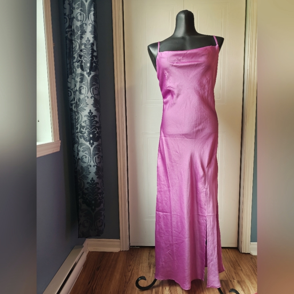 NWOT Paper Heart 💜 Satin Dress